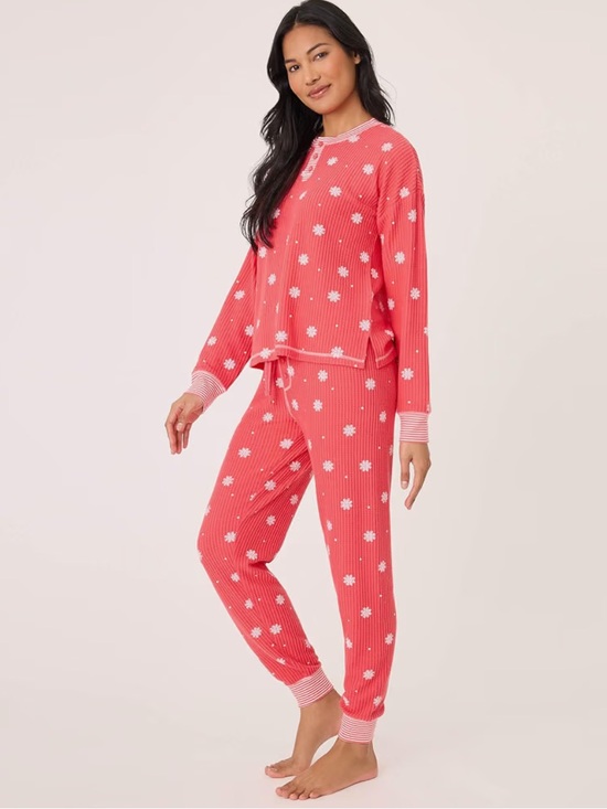 PJ Salvage Other - NWT PJ SALVAGE [$90] Pink Snowflake Polka Dot Thermal Pajama Set